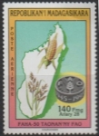 Stamps Madagascar -  L. Anv. D' l' FAO