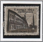 Stamps Italy -  10 Anv d' l' Constitucion