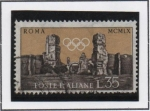 Stamps Italy -  Juegos Olímpicos Roma'60, Baños d' Carcalla