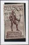 Stamps Italy -  Bottego Estatua en Parma