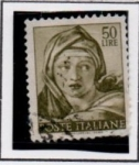 Stamps Italy -  Diseños d' l' Capilla Sixtina; Delphic Sybil