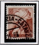 Stamps Italy -  Diseños d' l' Capilla Sixtina; Sibila Cumana