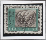 Stamps Italy -  Andenaner,Schuman y d' Gasperi