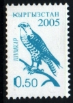 Stamps Kyrgyzstan -  Halcón peregrino