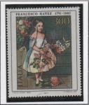 Stamps Italy -  Retrato d` Niña d' Francesco Hayez