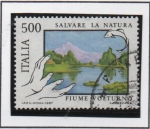 Sellos de Europa - Italia -  Salvar l' Naturaleza, Rio Volturno