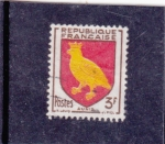 Sellos de Europa - Francia -  ESCUDO -AUNIS