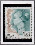 Stamps Italy -  Mujeres en el Arte; Mujes d' Perfil