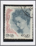 Stamps Italy -  Danae, pintura d' Corregio