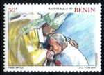 Sellos de Africa - Benin -  serie- Viajes de Juan Pablo II