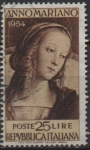 Stamps Italy -  Perugino Madona