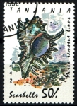 Stamps Tanzania -  serie- Caracolas marinas