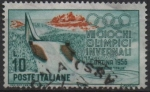 Stamps Italy -  VII Juegos Olimpicos d' Invierno d Cortina, Trampolin