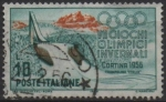 Stamps Italy -  VII Juegos Olimpicos d' Invierno d Cortina, Trampolin