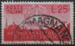 Stamps Italy -  10º Aniv. d' l' Republica Italiana