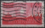 Stamps Italy -  10º Aniv. d' l' Republica Italiana