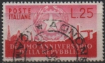 Stamps Italy -  10º Aniv. d' l' Republica Italiana