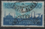 Stamps Italy -  10º Aniv. d' l' Republica Italiana