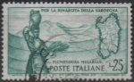 Stamps Italy -  Mujer y Mapa d' Cerdeña