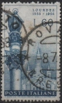 Stamps Italy -  Virgen María y Santuario d' Lourdes