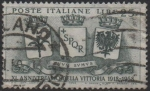 Stamps Italy -  40 aniv. d' l' Victoria en l' Primera Guerra Mundial, Armars d' Trieste, Roma y Treto