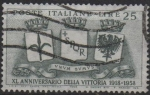 Stamps Italy -  40 aniv. d' l' Victoria en l' Primera Guerra Mundial, Armars d' Trieste, Roma y Treto