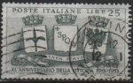 Stamps Italy -  40 aniv. d' l' Victoria en l' Primera Guerra Mundial, Armars d' Trieste, Roma y Treto