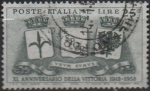 Stamps Italy -  40 aniv. d' l' Victoria en l' Primera Guerra Mundial, Armars d' Trieste, Roma y Treto