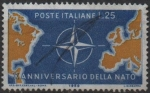 Stamps Italy -  Diez Años d' l' OTAN, Rosa d' l' Vientos