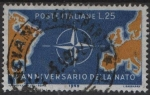 Stamps Italy -  Diez Años d' l' OTAN, Rosa d' l' Vientos