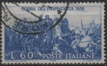 Stamps Italy -  Victor Emanuel II en l' Batalla d' Palestro