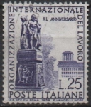 Stamps Italy -  40º Aniv. d' l' Organización Internacional d' Trabajo