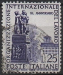 Stamps Italy -  40º Aniv. d' l' Organización Internacional d' Trabajo