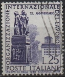 Stamps Italy -  40º Aniv. d' l' Organización Internacional d' Trabajo