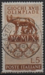 Stamps Italy -  Juegos d' l' Olimpiada XVII, Loba d' Roma