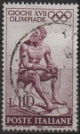 Stamps Italy -  Juegos d' l' Olimpiada XVII, Boxeador Romano