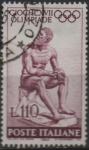 Stamps Italy -  Juegos d' l' Olimpiada XVII, Boxeador Romano