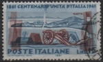 Stamps Italy -  Centenario d' l' Unificacion d' Italia, Cañón y Fortaleza d' Gaeta