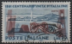 Stamps Italy -  Centenario d' l' Unificacion d' Italia, Cañón y Fortaleza d' Gaeta