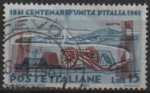 Stamps Italy -  Centenario d' l' Unificacion d' Italia, Cañón y Fortaleza d' Gaeta