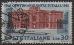 Sellos de Europa - Italia -  Centenario d' l' Unificación d' Italia, Palacio Carignano, Turín