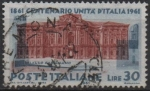 Stamps Italy -  Centenario d' l' Unificación d' Italia, Palacio Carignano, Turín