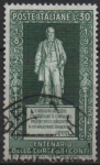 Stamps Italy -  Centenario d' l' orden d' Tribunal d' Cuentas, Monumento a Cavour