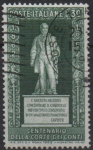 Stamps Italy -  Centenario d' l' orden d' Tribunal d' Cuentas, Monumento a Cavour