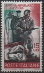 Stamps Italy -  20º Aniv. d' l' Resistencia, Ejercito d' Liberación