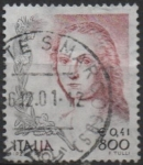 Stamps Italy -  Mujeres en el Arte, Dama d' Unicornio