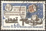 Stamps France -  centº de la union internacional de telecomunicaciones