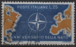 Stamps Italy -  Diez Años d' l' OTAN, Rosa d' l' Vientos