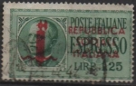 Stamps Italy -  Efigie d' Rey  Vittorio Emanuel III Sobreimpreso