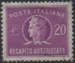 Stamps Italy -  Sellos d' entrega autorizados